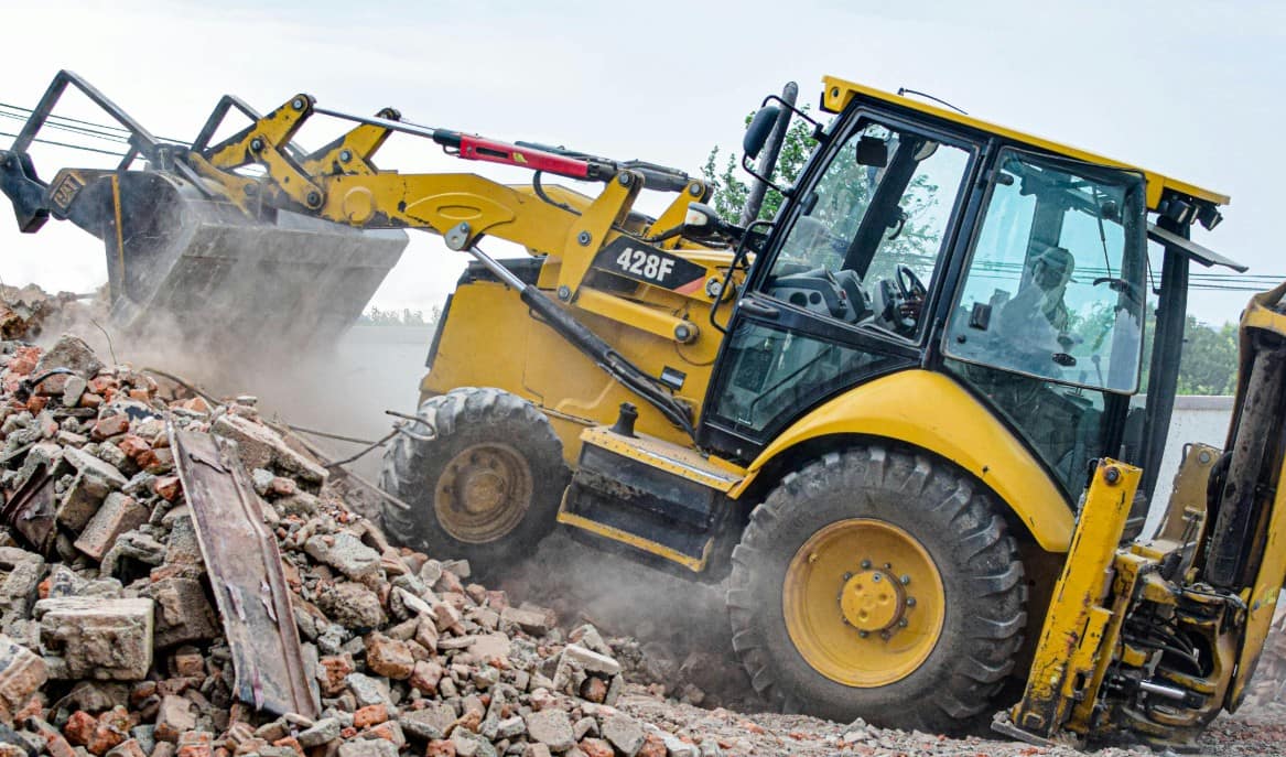 Excavator in use