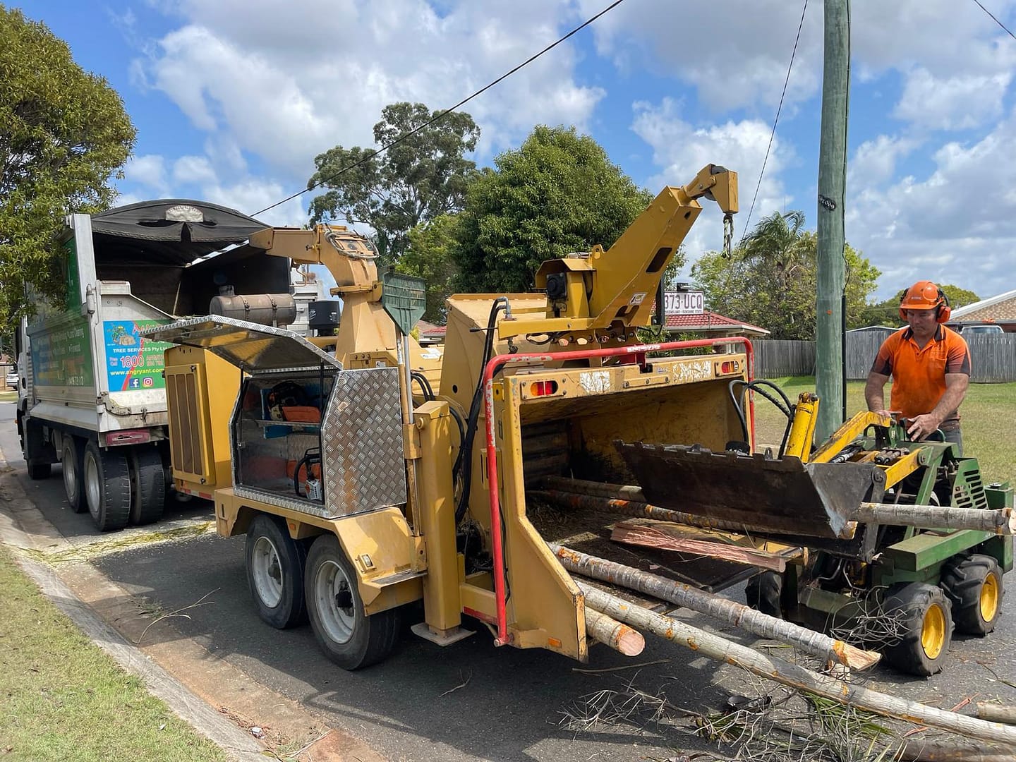 Angry Ant Tree Services offers top-notch wood chipping to enhance your landscape