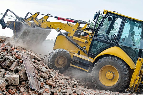 Excavator in use