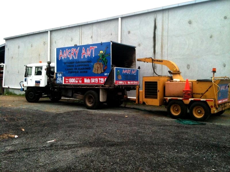 wood chipper at Angry Ant Services